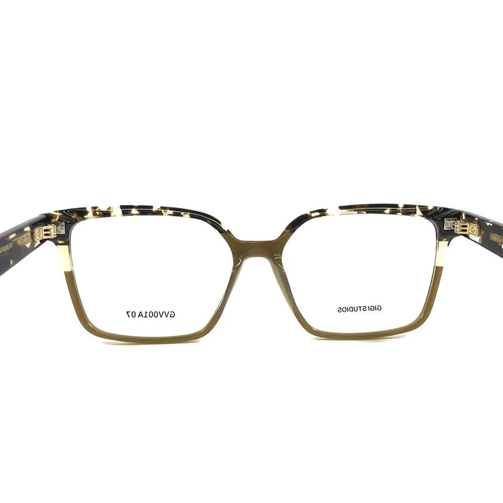 Gigi Studios Eyeglasses Frame BELLA GVV001A/07 Green Tortoise Full Rim 53-15-140